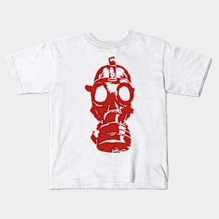 Vintage Gas Mask -- Red Edition Kids T-Shirt